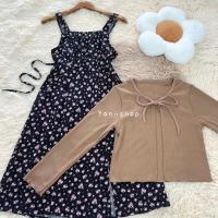 ราคา ส่งฟรี New เดรสพร้อมเสื้อคลุม แบบยาววว (20249791906)