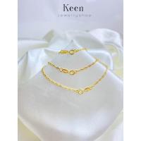 ราคา Keen jewelry สร้อยข้อมืทองแท้ สร้อยข้อมือผู้หญิง สร้อยข้อมือ 9K ของแท้ สร้อยข้อมือ 9K อิตาลี ลายโซ่ฝรั่งตัน สีทอง มีใบรับประกันจากทางร้าน (18066173965)