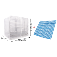 ราคา กรงสุนัขขนาดใหญ่ มี 6 ขนาด M L XL กรงหมาขนาดใหญ่ กรงหมา กรงสุนัข กรงสัตว์เลี้ยงขนาดใหญ่ มีมุ้งขายแยก Dog Cage (20577183964)