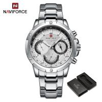 ราคา NAVIFORCE Men Business Watch Casual Wristwatch Waterproof 3ATM Quartz Chronograph Gold Watches Stainless Steel Original Brand (20682010256)