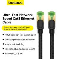 ราคา Baseus High Speed CAT8 40Gbps 2000Mhz RJ45 Network LAN Ethernet Cable Braided Cable (20817454246)