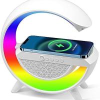 ราคา Homemall โคมไฟ LED หลากสีรุ่น BT 2301 โคมไฟลำโพงอัจฉริยะ ลําโพงบลูทูธไร้สาย ชาร์จได้ บรรยากาศข้างเตียง ลำโพงตกแต่งห้อง ไฟปลุก ลำโพงบลูทูธ และ แท่นชาร์จมือถือไร้สาย Led Lamp 3 in1 รุ่น Bluetooth Wirele