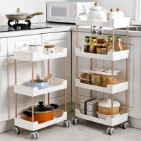 ราคา ชั้นวางของแบบล้อเลื่อน ชั้นวางของข้างตู้เย็น ชั้นวางของในที่แคบ มี 2ชั้น 3ชั้น 4ชั้น 5ชั้น (10793439037)