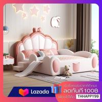 ราคา เตียงเจ้าหญิง เด็กผู้หญิง เตียงสไลด์สไตล์โมเดิร์น ปราสาทในฝัน แถมฟรี บันได สไลเดอร์ ไม้ หนัง สีชมพู เตียงเด็กสั่งทำพิเศษ (20465616380)