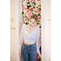 ราคา เสื้อแขนยาว เสื้อซีทรู เสื้อลูกไม้ เสื้อลายฉลุ เสื้อสีขาว (19480836023)