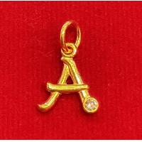 ราคา จี้ตัวอักษร A Z ทองคำแท้ 1กรัม ฝังเพชรรัสเซีย ทองคำแท้ 96 5 จี้ตัวอักษรA Z มีใบรับประกัน ขายได้จำนำได้ (18127544988)
