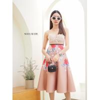 ราคา กระโปรงลายดอก กระโปรงคลุมเข่า กระโปรงผ้าโฟม กระโปรงออกงาน กระโปรงทำงาน (17470948552)