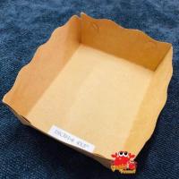 ราคา ถาดกระดาษ ฟู๊ดเกรด ถาดขนมปัง สีน้ำตาล 100 ใบ ขนาดต่างๆ (19260659585)