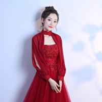 ราคา JLCWG ผ้าคลุมนุ่มเสื้อคลุมงานแต่งงานผู้หญิงแขนยาวอุปกรณ์จัดงานแต่งงานชุดราตรีคลุมเจ้าสาวผ้าคลุมไหล่ผ้าชีฟองเจ้าสาว (17360782384)