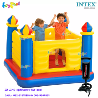 ราคา Intex ส่งฟรี เบาะกระโดดปราสาท จั๊ม โอ ลีน 1 75x1 75x1 35 ม รุ่น 48259 ที่สูบลมดับเบิ้ลควิ๊ก วัน (1146701)