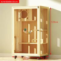 ราคา Cat Villa คอนโดแมว กรงแมวมีล้อเลื่อน กรงแมวขนาดใหญ่ บ้านแมวไม้ กรงแมวไม้ กรงสัตว์เลี้ยง กรงสัตว์เลี้ยงขนาดใหญ่ (20123542343)