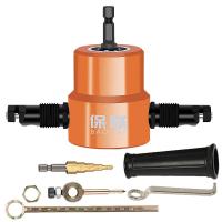 ราคา Multipurpose Double Head Sheet Metal Nibbler Saw Cutter Cutting Tool Electric Power Drill Attachment Fits Iron Stainless Steel Aluminum Plastic Plywood Plate and More (15822734881)