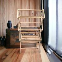 ราคา Sukthongเเพร่ ราวตากผ้าไม้สัก กว้าง 100 ซม สูง170 ซม ราวตากผ้าพับได้ ราวตากผ้า ราวแขวนผ้า งานดิบไม่ทำสี SUKP 343 (9411555254)