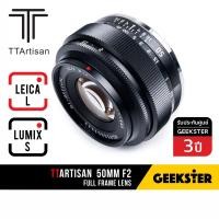 ราคา Lens Pancake TTArtisan 50mm f2 ฟูลเฟรม เลนส์ แพนเค้ก Mirroless Fullframe 50 mm f 2 Pancake Fuji Sony EOS R L Nikon Z f2 0 2 0 Full frame EOSR NZ NikonZ SL TL Len Geekster (15926549966)