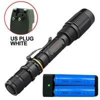 ราคา ไฟฉาย LED ไฟฉายแรงสูง 350000LM T6 UltraFire แบบชาร์จ 18650 ไฟคาดหัวของแท้ Flashlight ไฟโคมคาดหัว led ชาร์จได้ ไฟฉายแรงสูงแท้ ไฟฉายติดปืน ไฟฉายจิ๋ว ไฟฉายทหาร (8181432484)