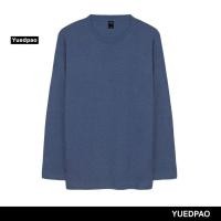 ราคา Yuedpao ยอดขาย No 1 รับประกันไม่ย้วย 2 ปี เสื้อยืดเปล่า เสื้อยืดสีพื้น เสื้อยืดแขนยาว สีฟ้าคราม (12504795316)