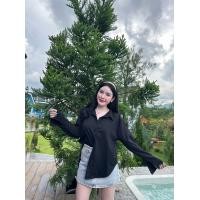 ราคา เสื้อเชิ้ตแขนยาว มีสายผูกโบว์ด้านหลัง JB022 (19496797304)