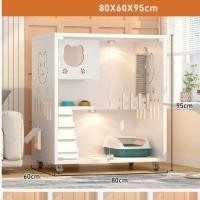 ราคา กรงแมว กรงสัตว์เลี้ยงแมวขนาดใหญ่แบบมีล้อเลื่อน คอนโดแมวไม้คอนโดแมวขนาดใหญ่แบบมีล้อเลื่อน คอนโดแมวไม้ ฝนเล็บแมว (19628747434)