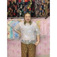 ราคา เสื้อลายลูกไม้ เสื้อลูกไม้ ลูกไม้สาวอวบ ลุกไม้ออกงาน เสื้อลูกไม้ผ้าแก้ว เสื้อสาวอวบ ใส่เที่ยว ใส่ออกงาน รุ่น4655 (1775350726)