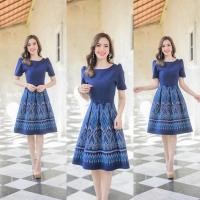 ราคา ชุดเดรสผ้าฝ้ายหมักโคลนเนื้อนิ่ม พิมพ์ลายไทยพิเศษ Limited ทรงกระโปรงบานจับกระจีบ งานอัดกาว ทั้งชุด ทุกชิ้น ซิปซ่อนด้านหลัง น่ารักลุ๊คคุณหนูสุดๆ (17947079510)