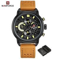 ราคา NAVIFORCE Men Watch Waterproof Original Casual Wristwatch Genuine Leather Strap Multifunction Date and Day Watches Fashion NF9068 (20743488369)
