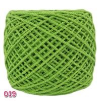 ราคา เชือกฟอก สีเขียวเคโระ 019 เชือกฟอกสีล้วน ด้ายฝ้าย ถักหมวก ถักกระเป๋า ถักกระเป๋าใส่แกง 2มม (1777606254)