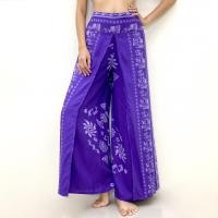 ราคา กางเกงขายาวผู้หญิง กางเกงแพนเค้กทรงขาบาน ผ้าเรยอนนุ่มลื่นระบายอากาศ (20496354561)