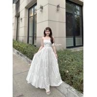 ราคา Dress เดรสยาว เดรสสายเดี่ยวกระโปรงยาวระบาย เดรสสายเดี่ยวยาวเว้าเอวโชว์หลัง (19522933049)