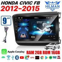 ราคา HILMAN จอติดรถยนต์ HONDA CIVIC FB 2012 2015 จอตรงรุ่น จอแอนดรอย 9 นิ้ว 2DIN วิทยุติดรถยนต์ แอนดรอยด์ 12 1 เครื่องเล่นวิทยุ FM GPS WIFI บลูทูธ EQ USB จอแอนดรอย Apple Car play Android เครื่องเสียงติดรถย