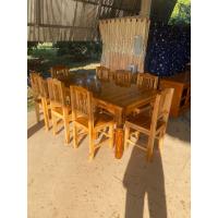 ราคา โต๊ะอาหาร8 ที่นั่ง ไม้สักแท้100 ส่งฟรียกเว้นภาคใต้มีค่าจัดส่ง (17025581265)