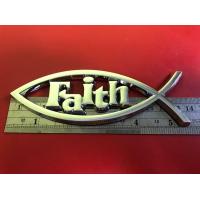ราคา ปลาติดรถสีเงิน ลายFAITH สัญลักษณ์รูปปลา jesus คริสเตียน ปลาติดรถยนต์ (3143968684)
