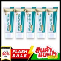 ราคา กรีดบาร์โค้ด แพ็ค 5 หลอด สุดคุ้ม ยาสีฟัน Wonder Smile Toothpaste วันเดอร์ สไมล์ ยาสีฟัน wonder smile บรรจุ 80 กรัม (20442680467)