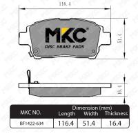 ราคา ผ้าเบรคหน้า หลัง TOYOTA ALTIS โตโยต้า อัลติส ทุกรุ่น ปี 2001 2018 ผ้าเบรค MKC (15424395306)