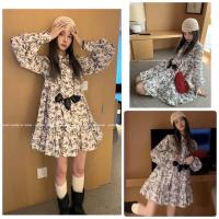 ราคา งานป้าย YPY งานตรงป้าย เดรสสั้นลายดอกแขนยาวจั้มปลายแขน สุดน่ารัก (19642823306)