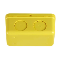 ราคา กล่องพักสายไฟ บล๊อกสายไฟ PVC สีเหลือง ขนาด2x4 4x4 สำหรับพักสายไฟ แยกสายไฟ สายแลน (20771895429)