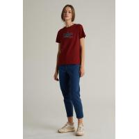 ราคา Mc jeans เสื้อยืดแขนสั้นผู้หญิง คอกลม สีแดง MTTZ675 (20693810483)