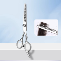 ราคา กรรไกรตัดผม กรรไกรซอยผม กรรไกรตัดผมตรง ขนาด 6 0 นิ้ว กรรไกรซอยผมอย่างดี สแตนเลสแบบฟันปลา HZ353 (20808577792)