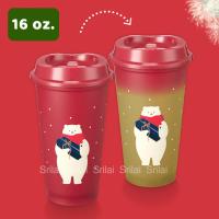 ราคา ของแท้ 100 Starbucks แก้วพลาสติกรียูส สำหรับเครื่องดื่มร้อน ขนาด 16 ออนซ์ แก้วเปลี่ยนสีได้ ตามอุณหภูมิ (20813055132)