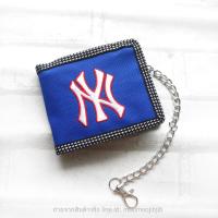 ราคา NY ปักโลโก้ WL2F กระเป๋าสตางค์ 2 พับพร้อมโซ่ ช่องใส่เหรียญ กระเป๋าสตางค์เด็ก (19473510158)