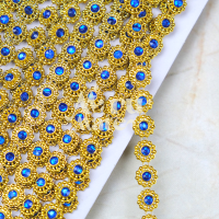 ราคา สังวาลย์ สังวาลย์เพชร แบ่งขาย 1 หลา สังวาล ทับทิมประดับ ติดเพชร เพชรเส้น พลอยเส้น พลอยเทียม ทับทิมคละสี DIY (20199219466)