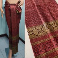 ราคา P022 ผ้าถุง สีแดง ผ้าไทย ผ้าไหมสังเคราะห์ ผ้าไหม ผ้าไหมทอลาย ผ้าถุง ผ้าซิ่น ของรับไหว้ ของฝาก ของขวัญ ผ้าตัดชุด ผ้าเป็นผ้าผืน (18233325892)