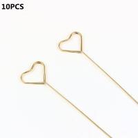ราคา ANQII 10PCS กล่องช่อดอกไม้ โลหะ ทอง ที่ใส่การ์ด ช่อดอกไม้ การ์ดเค้ก คลิป (20513627190)
