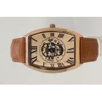 ราคา นาฬิกาข้อมือผู้ชายหญิง เรือนทองเคลือบPink gold สายหนังแท้ ระบบ Quartz 3เข็ม หน้าปัดคลาสสิค killing ขนาดหน้าปัด30mmx38mm รุ่น CON 7030P (20385058905)