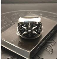 ราคา Chrome Cool Hearts แหวนสำหรับผู้ชายและผู้หญิงที่มีเถาแหวนดาวหกแฉกแหวนพังค์ฮิปฮอปโบราณ (18981376730)