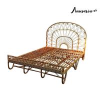 ราคา Anusarin Moon Bed เตียงพระจันทร์ เตียงนอนควีนไซส์หวายแท้ทั้งตัว (19816374815)