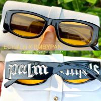 ราคา พร้อมส่ง รุ่นDro111 Y2K แว่นกันแดด ปั้มโลโก้เงิน แว่น Palm An gel สีขาว สีดำ แว่นแบรนด์ แว่นตาแฟชั่น แว่นตาทรงฮิต (19351688457)