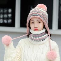 ราคา พร้อมส่งจากไทย เซตหมวกกันหนาว หมวกไหมพรม บุขน พร้อมผ้าพันคอบุขน หญิง (18101731295)