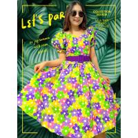 ราคา ชุดเดรสย้อนยุค ลายดอก รุ่นไข่ดาว Freesize (20748930984)