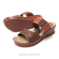 ราคา มาใหม่ รองเท้าผู้หญิงส้นสูง 2 นิ้ว ส้นตึก แบบสวม นิ่มมาก (20593392549)