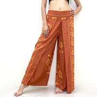 ราคา กางเกงขายาวผู้หญิง กางเกงแพนเค้กทรงขาบาน ผ้าเรยอนนุ่มลื่นระบายอากาศ (20146032239)